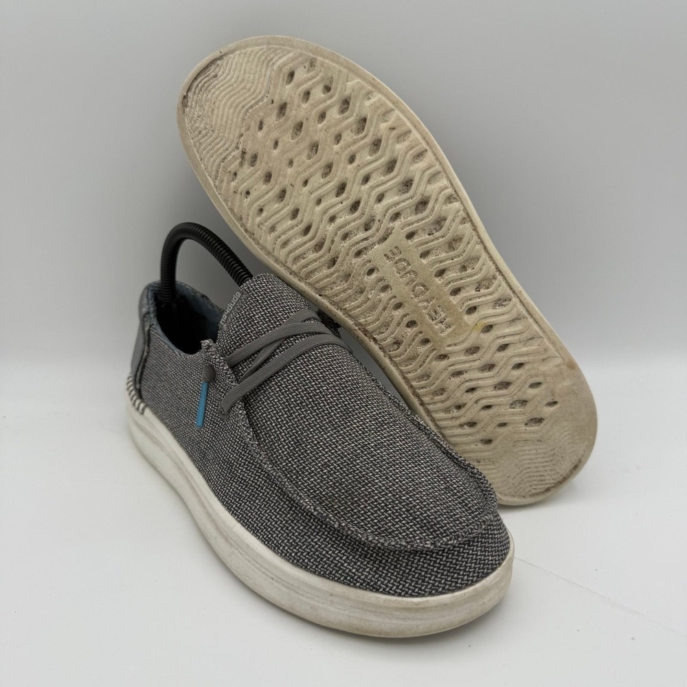 Women's Hey Dude Wendy Rise Stone Grey Blue Casual Comfort Slip-On Shoes Size 8
